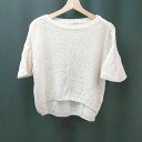 ◇ IENA イエナ ラウンドネック 無地 アシンメトリー 半袖 ニット 表記なし ホワイト レディース E 【中古】