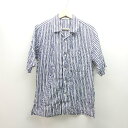 ◇ UNIQLO フロントボタン 胸ポケット シンプル カジュアル 半袖 シャツ サイズS ネイビー メンズ E 【中古】