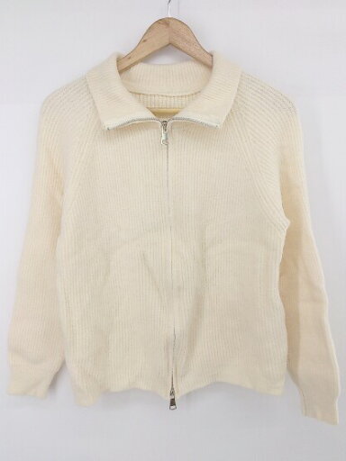 ◇ Girly Doll ハイネック ゆったり 長袖 ニット ジップアップ ジャケット アイボリー レディース P 【中古】 ◇ Girly Doll ハイネック ゆったり 長袖 ニット ジップアップ ジャケット アイボリー レディース P 【中古】