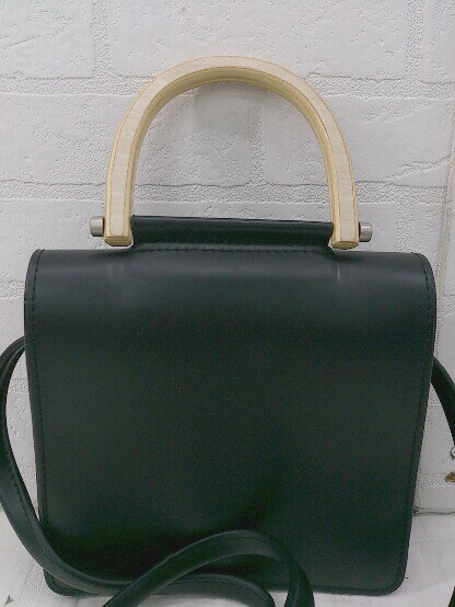 ◇ merlot plus メルロープリュス 大人女子 上品 ショルダー バッグ ブラック レディース P 【中古】