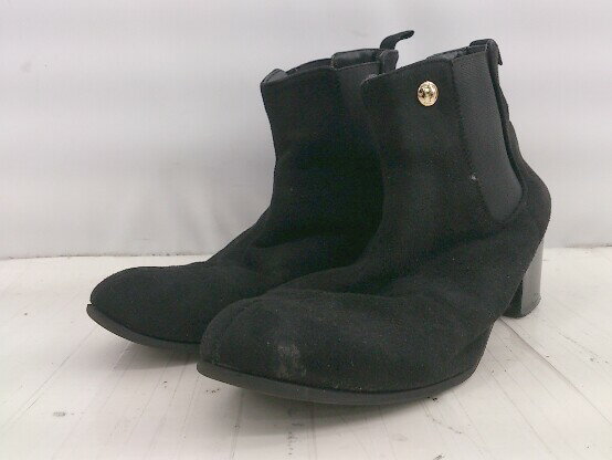 ◇ Petiem Duras プティーム デュラス 大人女子 サイドゴア ショート ブーツ サイズL ブラック レディース P 【中古】