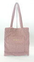 ◇ me% ミィパーセント かわいい 通学 収納多め ボタン フロントポケット トートバッグ ピンク レディース E 【中古】