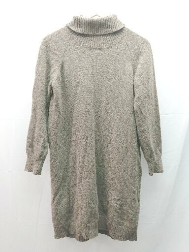 ◇ NOMBRE IMPAIR ニット シンプル タートルネック 長袖 ひざ丈 ワンピース サイズF ブラウン レディース E 【中古】 ◇ NOMBRE IMPAIR ニット シンプル タートルネック 長袖 ひざ丈 ワンピース サイズF ブラウン レディース E 【中古】