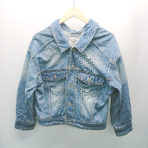 ◇ mysty woman ミスティウーマン 丈短め ウォッシュ加工 長袖 ジャケット サイズF インディゴ レディース E 【中古】 ◇ mysty woman ミスティウーマン 丈短め ウォッシュ加工 長袖 ジャケット サイズF インディゴ レディース E 【中古】