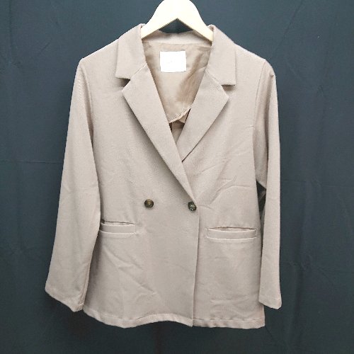 ◇ RayCassin レイカズン くすみカラー　ダブル 長袖 ジャケット サイズF ブラウン レディース E 【中古】