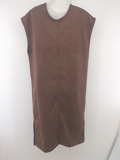 ◇ BONLECILL ボンルシール ノースリーブ 膝下丈 ワンピース サイズF ブラウン レディース E 【中古】