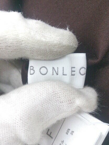 ◇ BONLECILL ボンルシール ノースリーブ 膝下丈 ワンピース サイズF ブラウン レディース E 【中古】