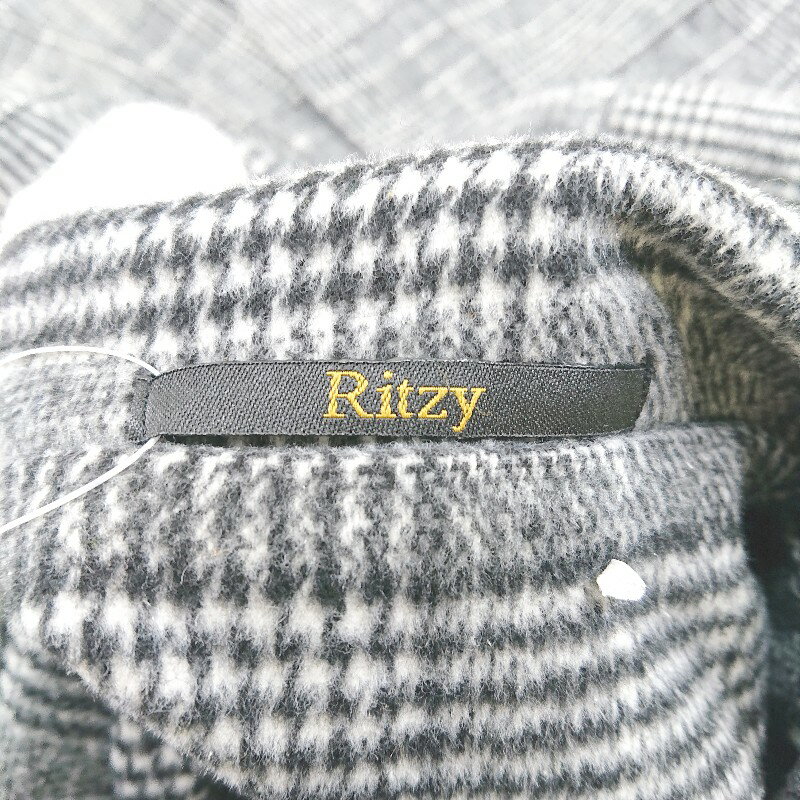 ◇ Ritzy リッツィー チェック 長袖 コート サイズXL ブラック系 レディース E 【中古】