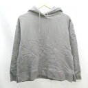 ◇ A Day in the Life アデイインザライフ ショート丈 フード付き 長袖 パーカー サイズM チャコールグレー メンズ E 【中古】