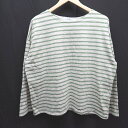 ◇ wee9s ウィークス ボーダー柄 クルーネック 長袖 Tシャツ サイズF グリーン/ホワイト レディース E 【中古】(4)