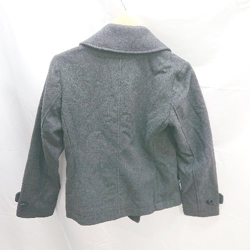 ◇ HONEYSUCKLE ROSE ウール混 ダブルブレスト ショート丈 トラッド 長袖 コート サイズL グレー レディース E 【中古】