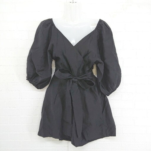 ◇ ◎ MERCURYDUO マーキュリーデュオ カシュクール 七分袖 オールインワン サイズF ブラック レディース E 【中古】 ◇ ◎ MERCURYDUO マーキュリーデュオ カシュクール 七分袖 オールインワン サイズF ブラック レディース E 【中古】