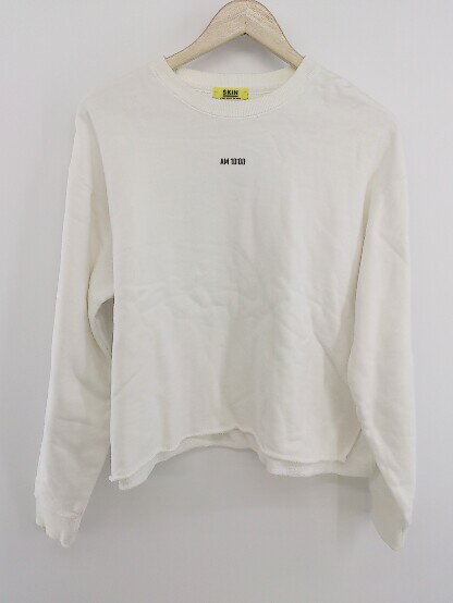 ◇ SKIN × JOURNAL STANDARD カットオフ 長袖 トレーナー カットソー サイズXL オフホワイト系 レディース E 【中古】