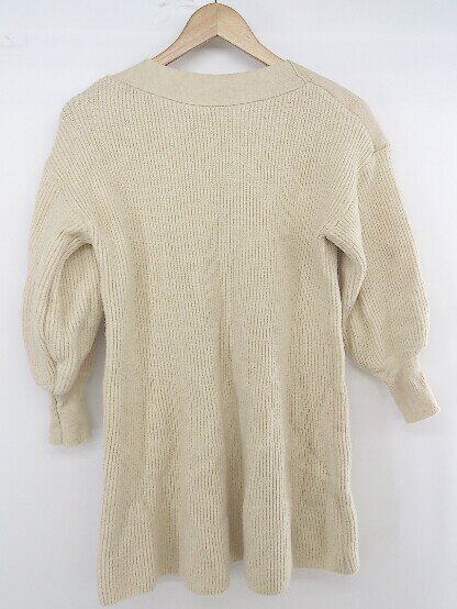 ◇ vis-`a-vis ビサビ ニット 長袖 チュニック サイズS ライトベージュ系 レディース E 【中古】