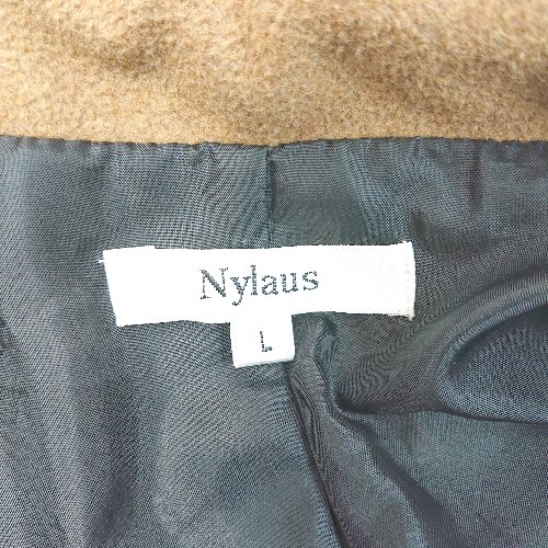 ■ Nylaus ナイラス ショート丈 カジュアル 大人 長袖 コート サイズL ブラウン メンズ E 【中古】