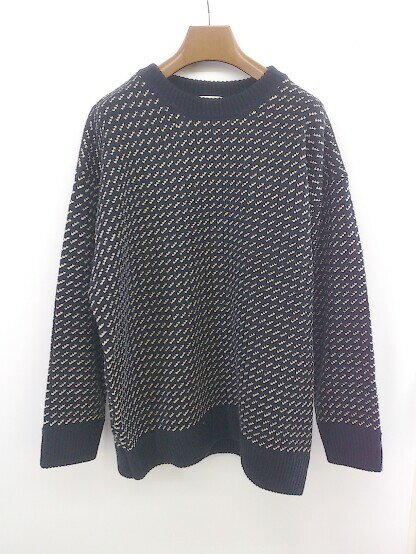 ◇ MACOBER マコバ 長袖 ニット セーター サイズF ネイビー ホワイト レディース P 【中古】