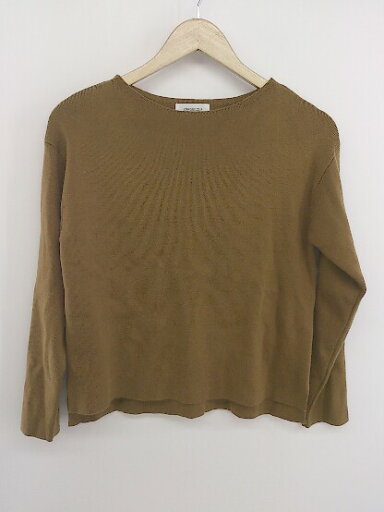 ◇ OPAQUE.CLIP オペーク ドット クリップ 長袖 ニット カットソー サイズ36/S ブラウン レディース P 【中古】 ◇ OPAQUE.CLIP オペーク ドット クリップ 長袖 ニット カットソー サイズ36/S ブラウン レディース P 【中古】
