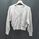 ◇ ROPE PICNIC フロントボタン Vネック 無地 アクリル混 長袖 カーディガン サイズ38 グレー レディース メンズ E 【中古】
