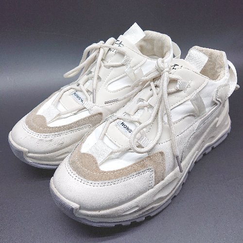 ◇ YSGZINHUA プレーントゥ 厚底 韓国風 シンプル 無地 スニーカー サイズ6 ベージュ レディース メンズ E 【中古】