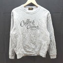 ◇ Coffee & Cigarettes クルーネック プリント ブランドロゴ 長袖 トレーナー サイズM グレー系 レディース E 【中古】