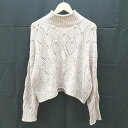 ◇ Rose Farm ローズファーム ハイネック ケーブル ガーリー 長袖 ニット セーター サイズL アイボリー レディース E 【中古】(4)