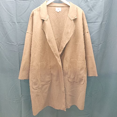 ◇ ABITOKYO チェスター シンプル 無地 ソリットカジュアル 長袖 コート ジャケット Mサイズ ブラウン ..