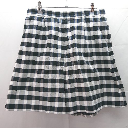 ◇ 美品 KUMIKYOKU チェック柄 カジュアル 裏地あり ハーフパンツ サイズ5 ブラック ホワイト グレー レディース E 【中古】