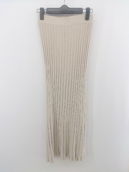 ◇ La TOTALITE ラ トータリテ ウエストゴム ロング プリーツ スカート ライトベージュ系 レディース E 【中古】