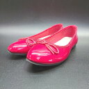 ◇ Shose in closet ラウンドトゥ リボン シンプル フラット バレエ シューズ パンプス Mサイズ レッド レディース E 【中古】(4)
