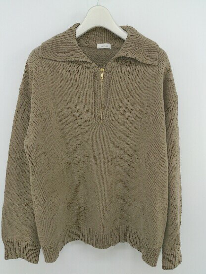 ◇ INOLVE ハーフジップ 長袖 ニット セーター サイズF ベージュ系 レディース E 【中古】