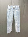 ◇ select MOCA セレクト モカ デニム ダメージ加工 カットオフ ストレート パンツ ジーンズ サイズS ブルー レディース E 【中古】(4)