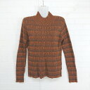 ◇ select MOCA セレクト モカ ボーダー リブ 長袖 ニット セーター サイズF ブラウン系 レディース E 【中古】