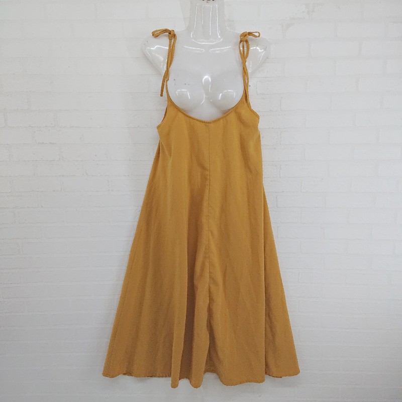 ◇ MURUA ムルーア 膝下丈 キャミソールワンピース サイズF マスタード系 レディース E 【中古】