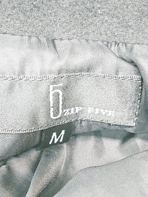 ◇ ZIP FIVE ジップファイブ シンプル ウール混 ロング 長袖 チェスター コート サイズ M ブラック メンズ P 【中古】