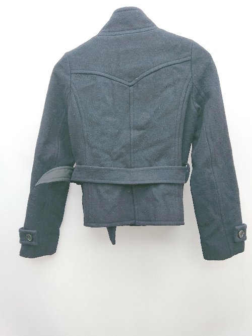 ◇ ◎ SHIPS シップス ウール混 無地 シンプル 秋冬 長袖 ピーコート サイズ38 ネイビー系 レディース P 【中古】