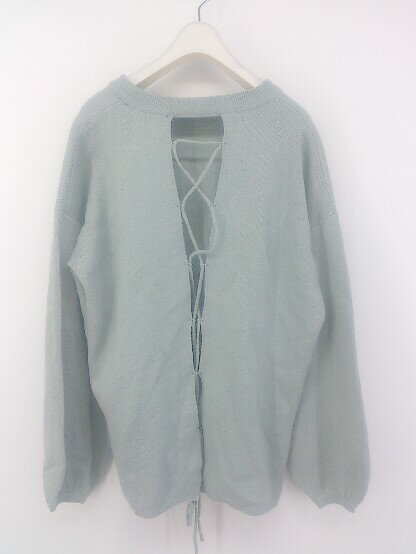 ◇ w closet ダブルクローゼット 長袖 ニット セーター サイズF ブルー レディース E 【中古】