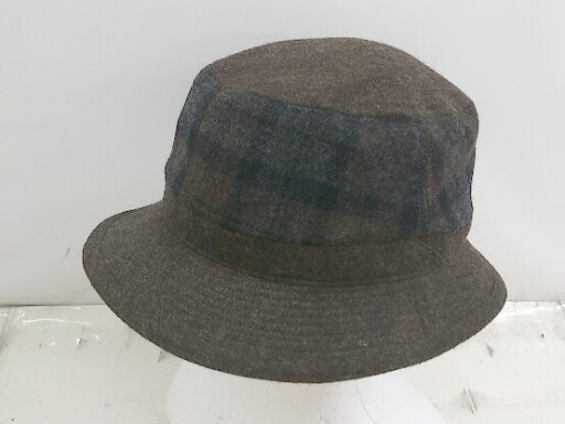 ◇ pierre cardin ピエール カルダン チェック ハット 帽子 ダークブラウン ブラック系 サイズL 58cm レディース E 【中古】 ◇ pierre cardin ピエール カルダン チェック ハット 帽子 ダークブラウン ブラック系 サイズL 58cm レディース E 【中古】