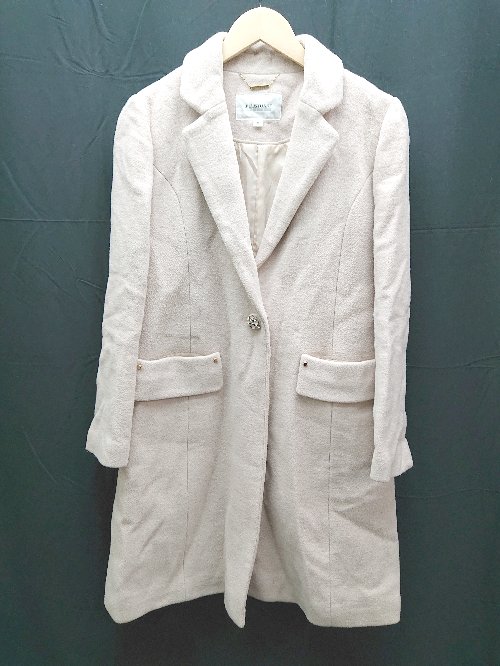 ◇ JILL STUART ジル スチュアート Vネック　裏地　起毛　シンプル　ボタン 長袖 コート サイズS ピンク系 レディース E 【中古】