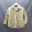 ◇ Rouge vif la cle Vネック 無地 コットン シンプル 長袖 シャツ サイズ表記なし カーキ レディース メンズ E 【中古】