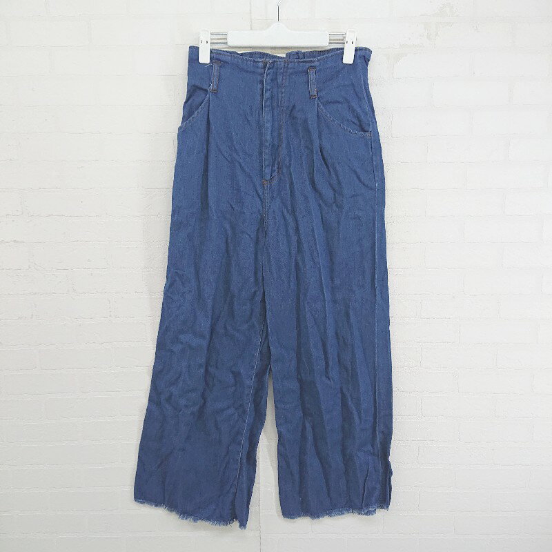 ◇ Heather ヘザー ハイウエスト カットオフ デニム パンツ サイズM ブルー系 レディース E 【中古】(4)