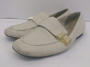◇ CHARLES & KEITH スクエアトゥ フラット パンプス シューズ サイズ35 アイボリー系 レディース E 【中古】(4)