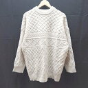 ◇ forksy. フォルクシー 無地 アクリル混 オーバーサイズ 長袖 ニット セーター サイズF アイボリー レディース メンズ E 【中古】