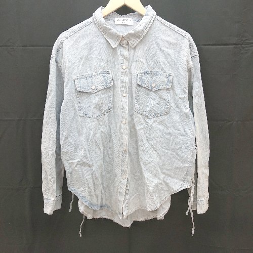 ◇ MAISON DE THERESE コットン フロントボタン サイドアップ 長袖 ジャケット サイズL グレー レディース E 【中古】 ◇ MAISON DE THERESE コットン フロントボタン サイドアップ 長袖 ジャケット サイズL グレー レディース E 【中古】