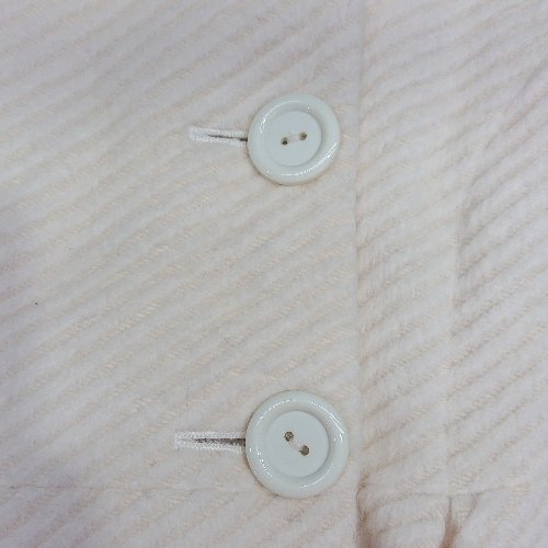 ◇ WILLSELECTION アンゴラ混 無地 フロントボタン 丸襟 長袖 ジャケット サイズ1 アイボリー レディース E 【中古】
