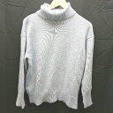 ◇ AMERICAN HOLIC タートルネック シンプル 春色 長袖 ニット セーター サイズL ライトブルー レディース E 【中古】