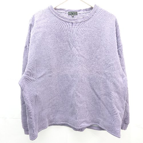 ◇ ZIP FIVE ジップファイブ クルーネック 裏起毛 ユニセックス 長袖 トレーナー サイズM パープル レディース メンズ E 【中古】