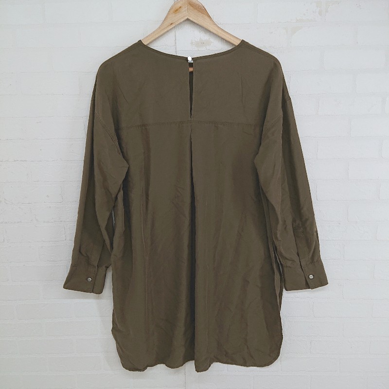 ◇ JEANASIS ジーナシス サイドスリット 長袖 チュニック サイズF カーキベージュ系 レディース E 【中古】