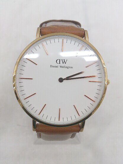 ◇ Daniel Wellington クオーツ式 2針 アナログ クラシック 腕時計 ウォッチ ブラウン メンズ E 【中古】