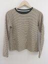 ◇ La-gemme ラジェム ボーダー 長袖 Tシャツ カットソー サイズM ベージュ ブラック レディース E 【中古】