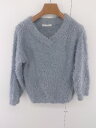 ◇ E hyphen world gallery PEACE シャギー 長袖 ニット セーター サイズF グレー系 レディース E 【中古】